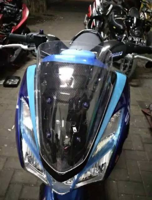 WINDSHIELD YAMAHA LEXI TYPE STANDAR TANPA LUBANG PLAT VISOR STANDAR LEXI TEBAL 4 MILI