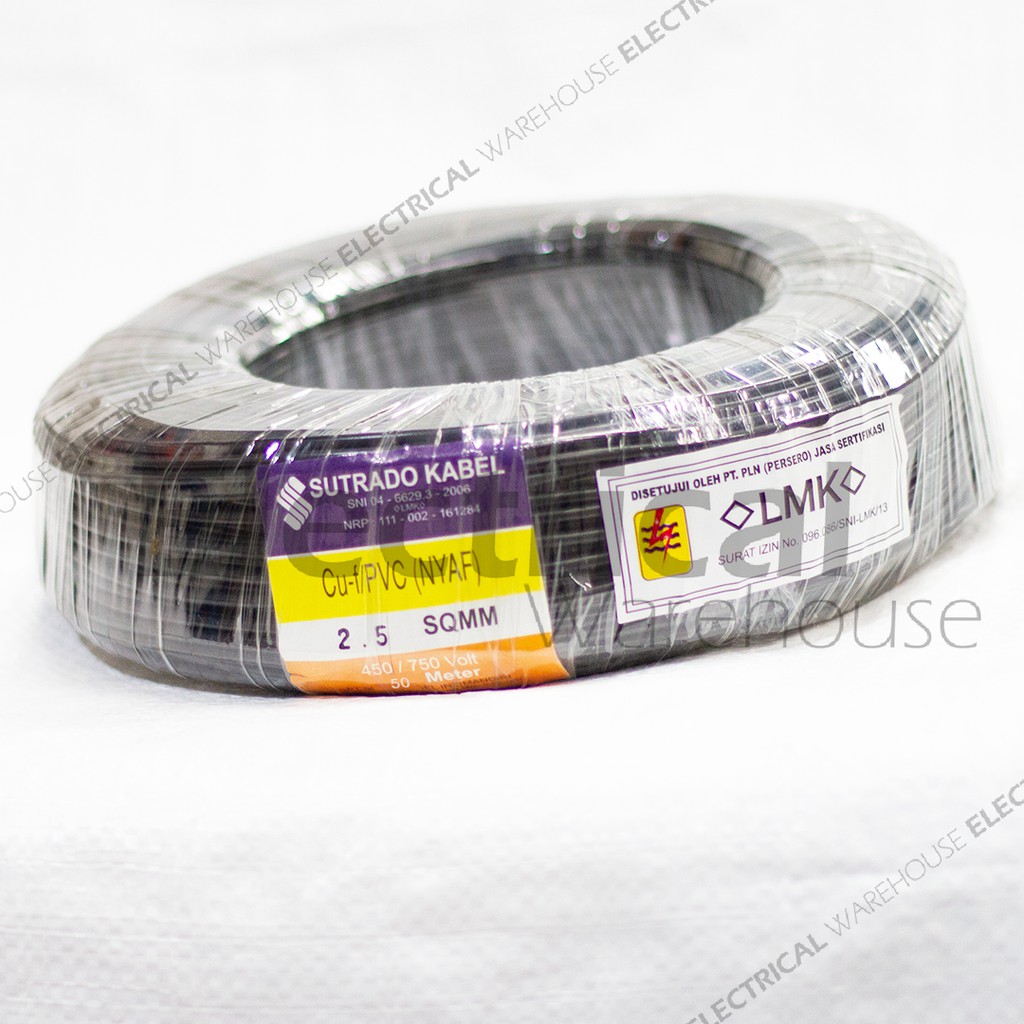 Kabel Serabut NYAF 1x2.5mm2 SUTRADO 1roll@50 Mtr ( 2.5 mm 2.5mm 2.5mm2 1x2.5mm 1x2.5 mm2 50M )