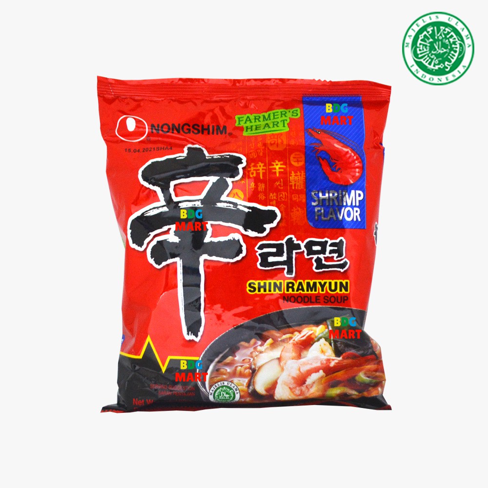 

Nongshim Shin Ramyun Shrimp Flavor Mie Instan Ala Korea Rasa Udang Halal MUI - 120gr
