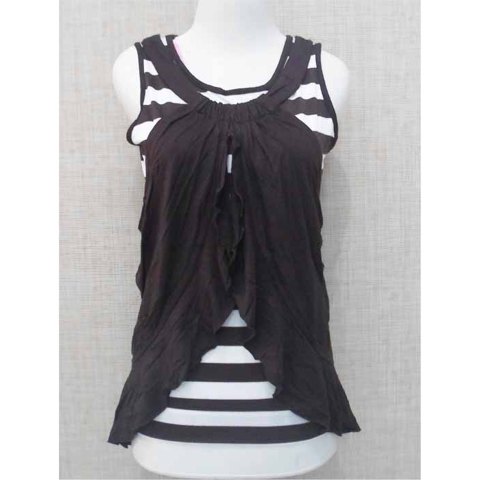 blouse yukensi salur/atasan singlet wanita (WFW 1764)