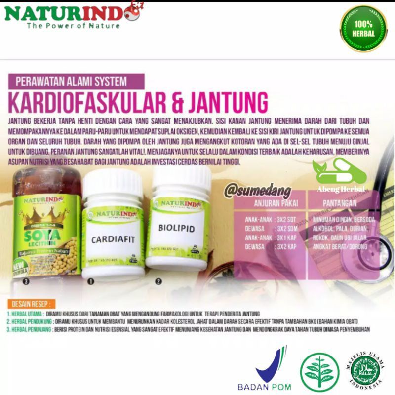 Obat Herbal Jantung Koroner Obat Jantung Lemah Obat Jantung Herbal CARDIAFIT Naturindo-PAKET JANTUNG AMPUH