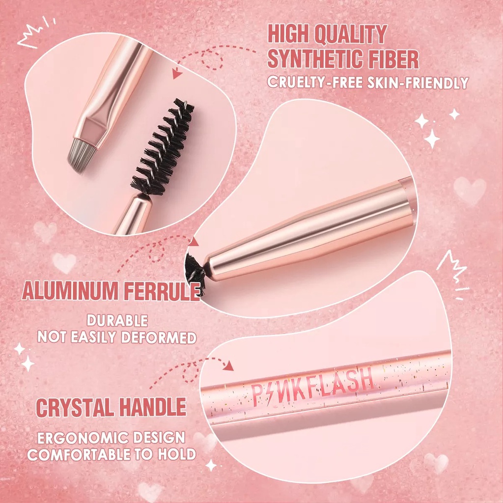 Pinkflash Brush Multi Use Duo Brush Eyebrow And Brush Eyeshadow Pinkflash Brush Pinkflash Brush Make Up Pinkflash Kuas Wajah Pinkflash Kuas Make Up Pinkflash Brush Pink Flash