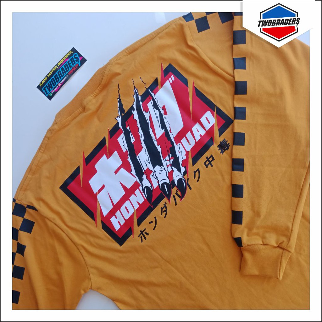KAOS PANJANG HONDA SQUAD ORIGINAL CAKAR MUSTARD CB100 CB125 GL100 GL MP TIGER CBR150