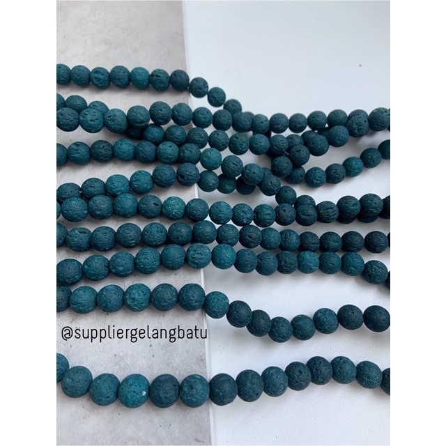 renceng BLUE NAVY lava stone BIRU 10mm batu akik merapi larva DIFFUSER