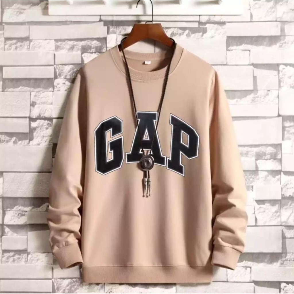 COD - Sweater Crewneck GAP Moca Logo Texs Pull Boadir Premium Unisex