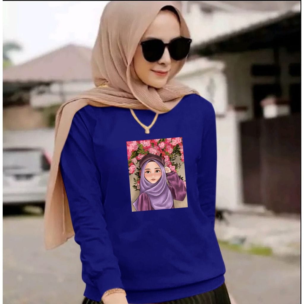 JOSJOLI_STORE/Baju Sweater Hijab 3/Atasan Wanita Dewasa Lengan Panjang/M L XL XXL