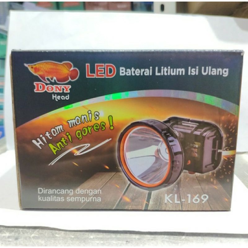 Senter Kepala Dony 10W Hitam Manis KL-169