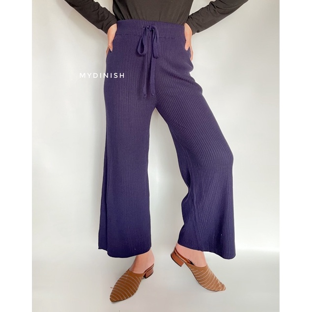 Melsi Culotte Pants - Celana Kulot Knitt Wanita