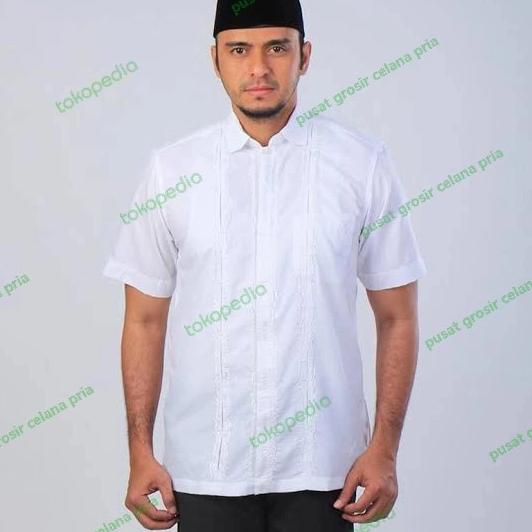 Promo Baju koko lengan Pendek Fashion almia-baju koko pendek fashion