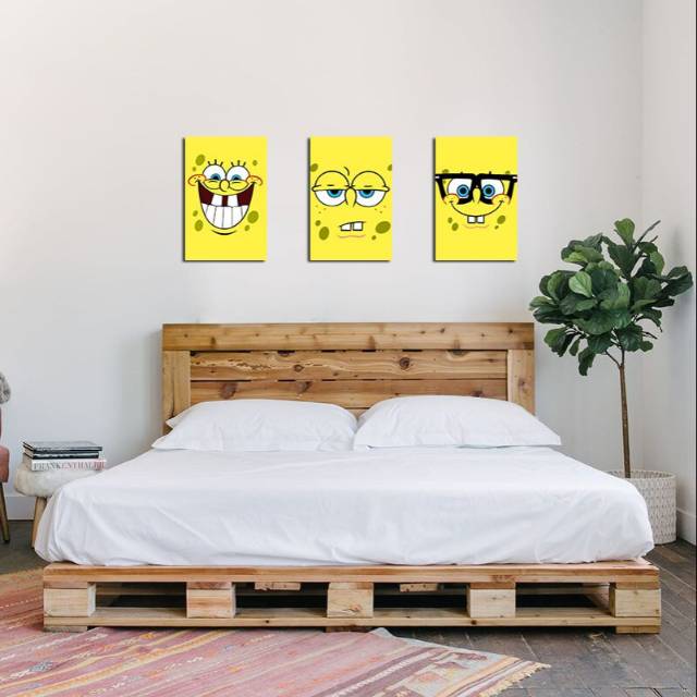 Poster kayu spongebob walldecor pajangan dinding spongebob squarepants