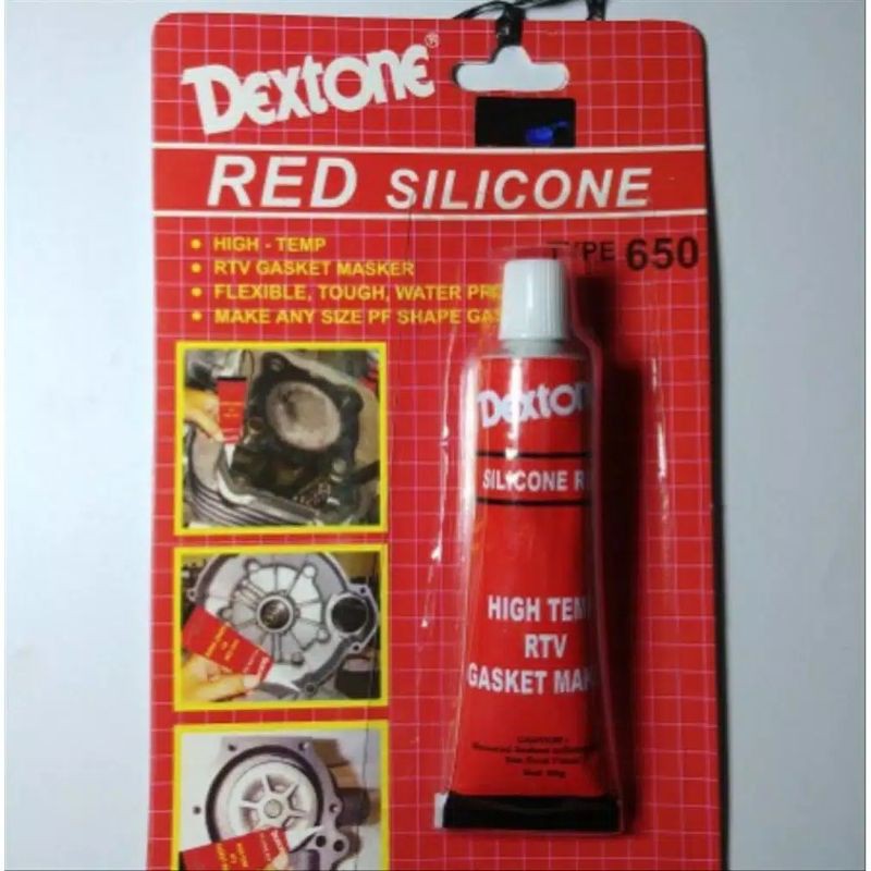 Lem red silicone DEXTONE 30gram 70gram - Lem paking head RTV gasket maker tub