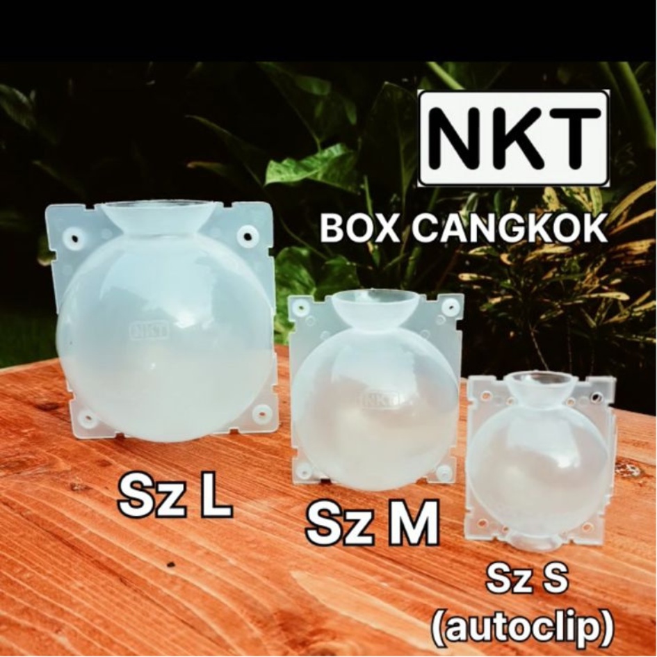 NKT Bola Cangkok 5 8 12 Bening Alat Cangkok Tanaman Model Bola Pohon Modifikasi Transparan 12 cm Besar 1 Set - Tempat pot wadah nkt box media cangkok 8 cm bening - SATUAN KECIL