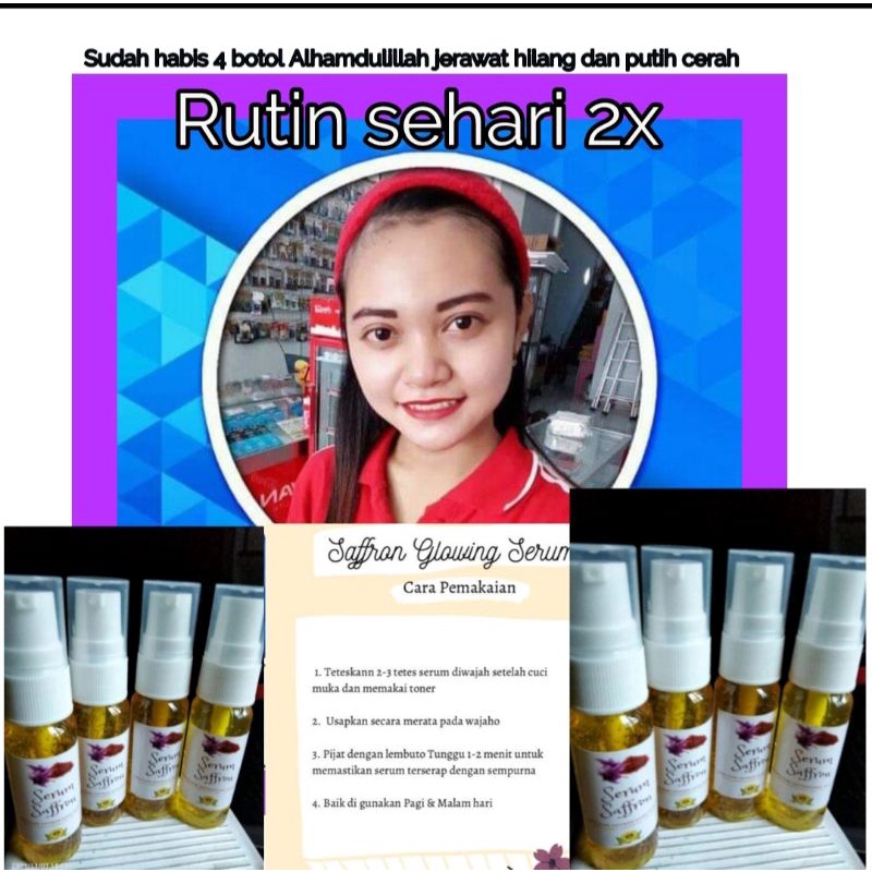 SERUM SAFFRON 30ML ISI SUPER KENTAL JERAWAT HILANG WAJAH CERAH