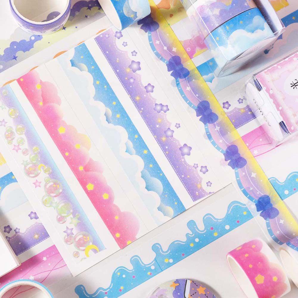 [Elegan] Stationery Tape Planners Jepang Scrapbooking Hand Akun Album Diary Border Stiker