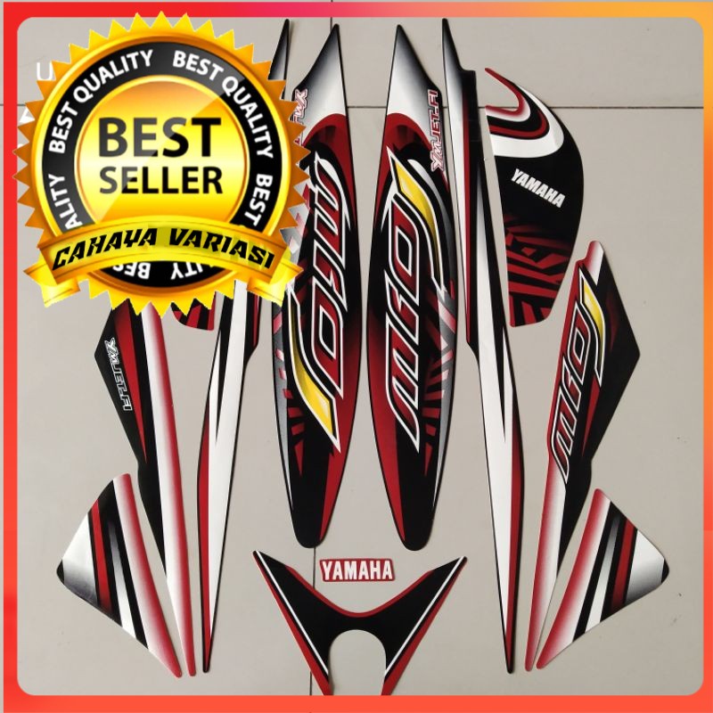 striping yamaha mio j mioj sporty 2012 sporty hitam merah list standar