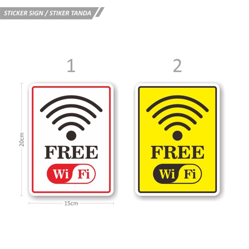 

STICKER TANDA SIGN PERINGATAN INFORMASI PETUNJUK WiFi