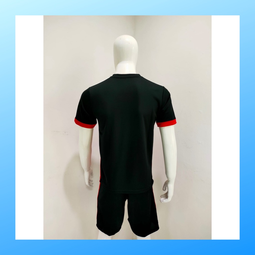 jersey futsal pria kaos sepak bola baju dan celana setelan wanita dewasa t-shirt outfit seragam jarsey kostum olahraga pakaian apparel print sport jersy soccer casual jersi suit AD169 merah