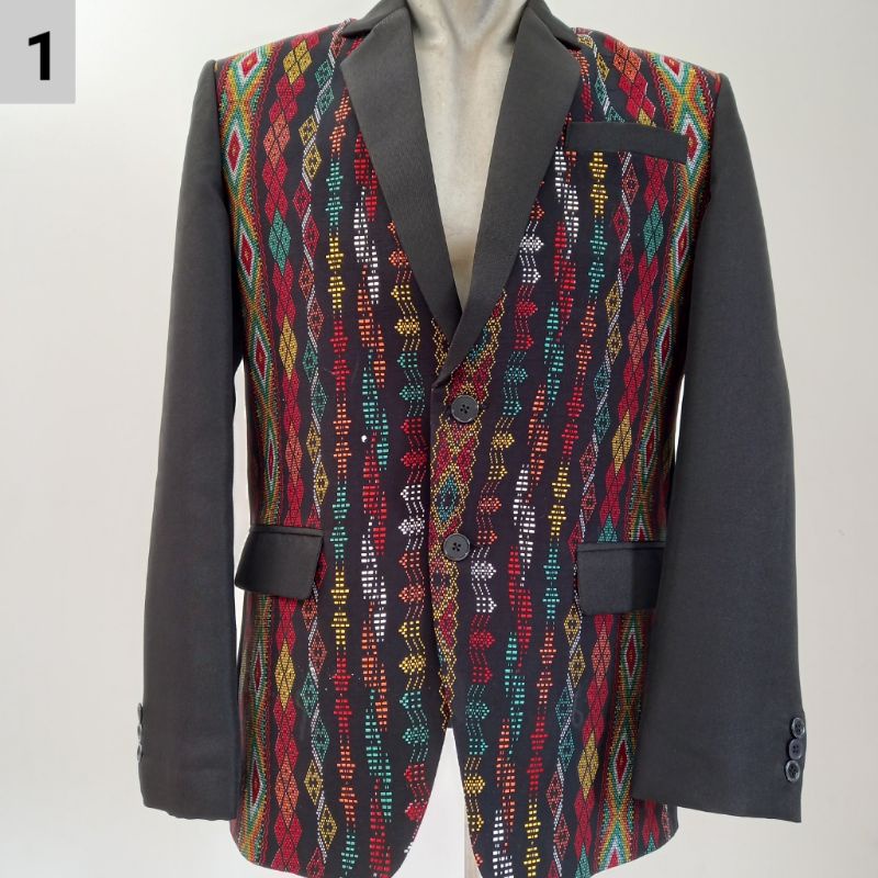 jas ulos sumatera/ jas ulos formal sumatera / jas motif ulos kombinasi hitam