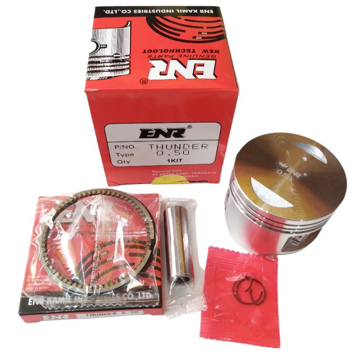PISTON KIT SUZUKI THUNDER 125 UKURAN STD, 0.50, 1,00 ENR GENUINE PARTS