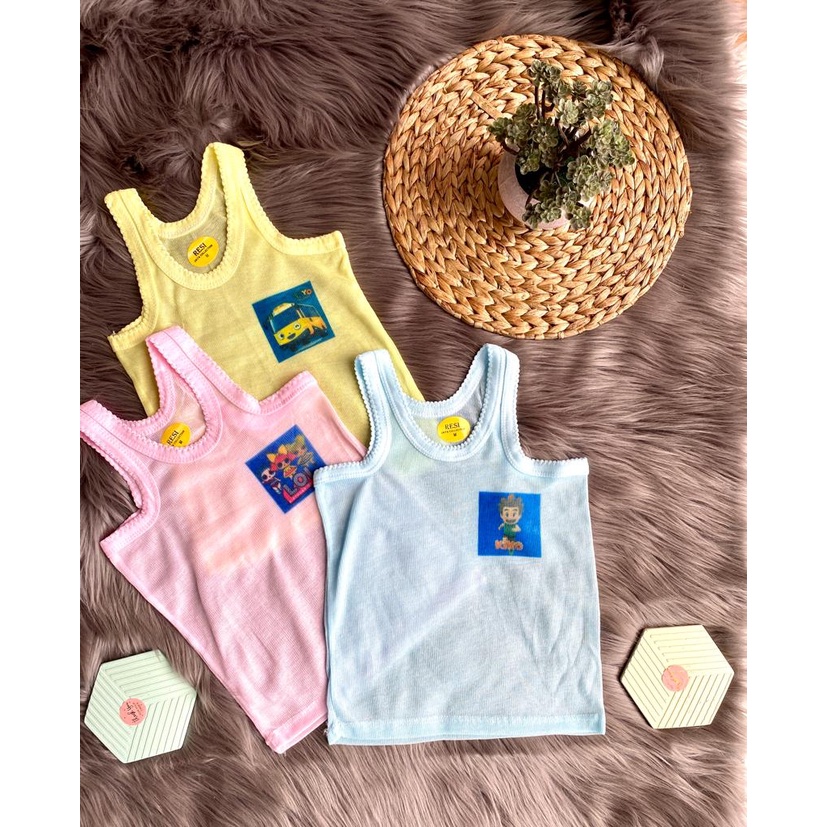 SINGLET ANAK MURAH LUCU S M L XL | SINGLET ANAK RESI WARNA