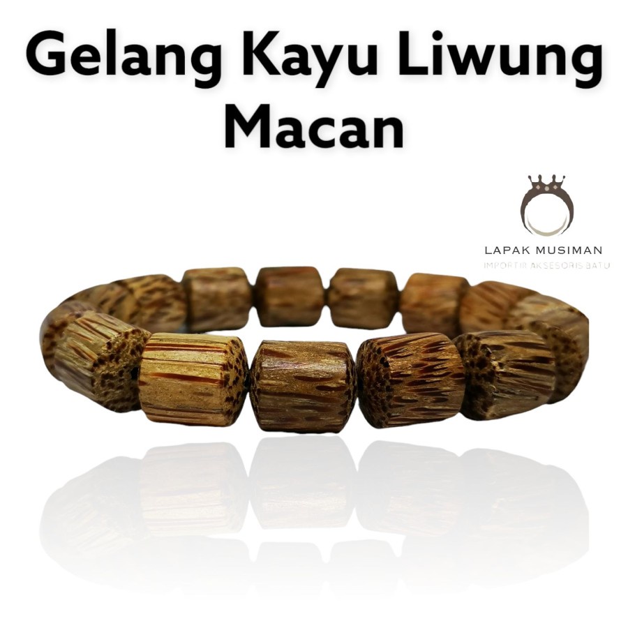 [Bayar di Tempat] Gelang Kayu Liwung Macan Asli Kayu Original Gelang Pria Wanita Kayu