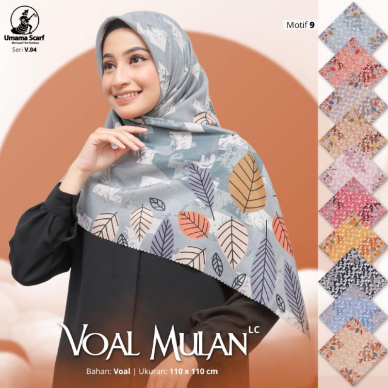 Jilbab Voal Mulan Motif Laser Cut Murah Jilbab Segi Empat Motif Square Termurah Grosir Umama Premium