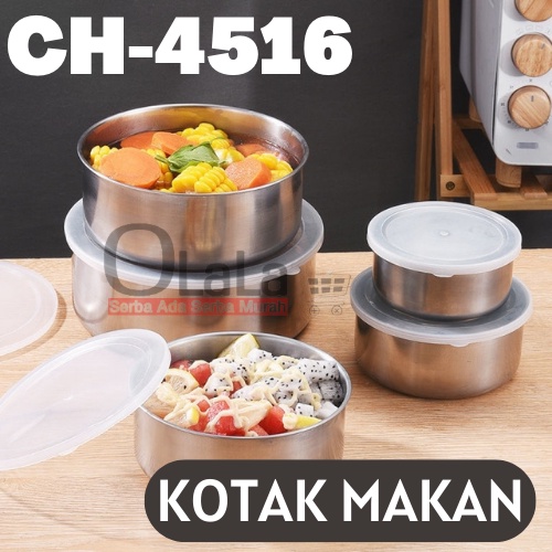 Tempat Makan Bulat Serbaguna 1set (5pcs) CH-4516