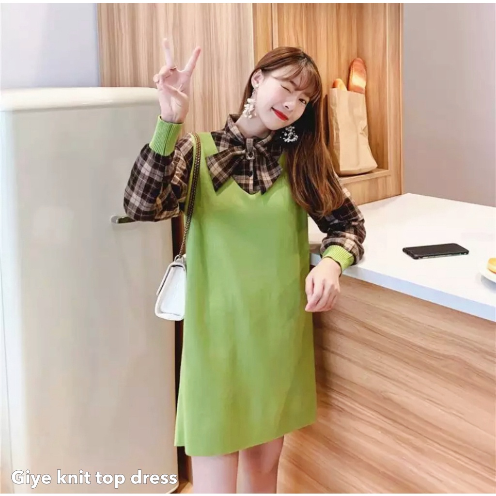 Giye knit top dress -Thejanclothes