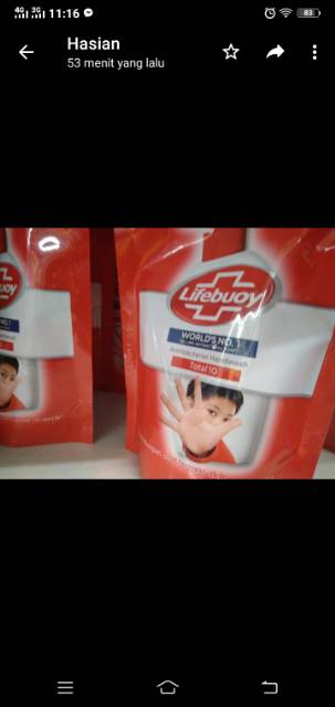 Lifebuoy Handwash Refil 180ml (Anti Bakteri).