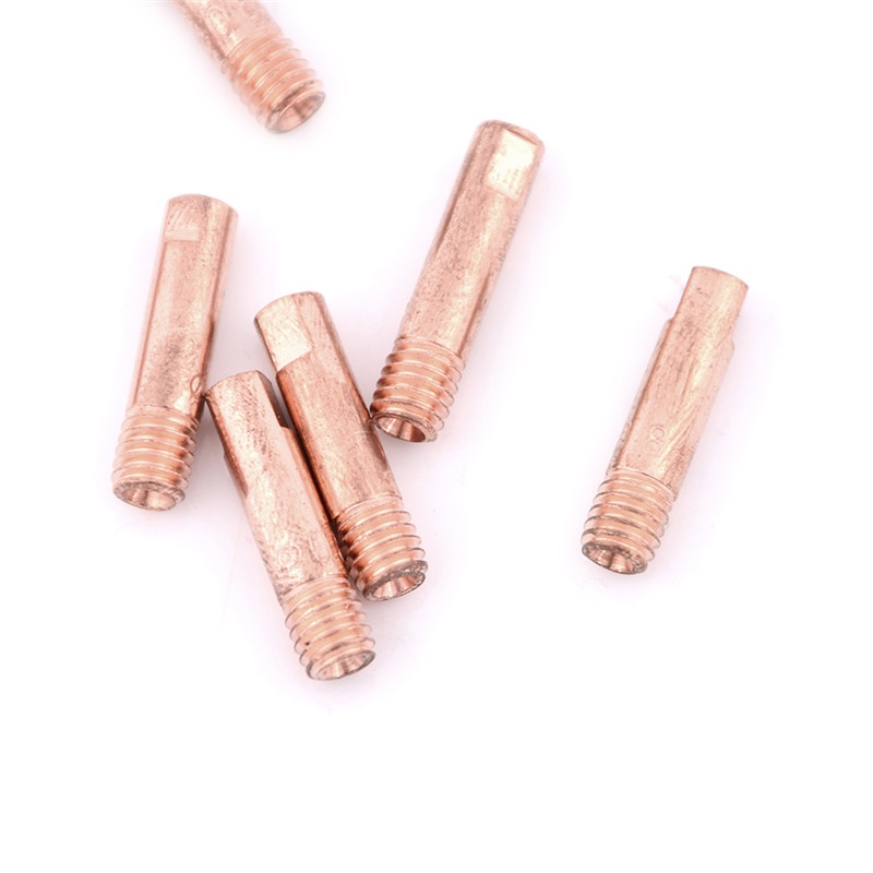 10pcs Nozzle Gas 15AK-0.8mm Mig Mag Welding Torch Warna Emas