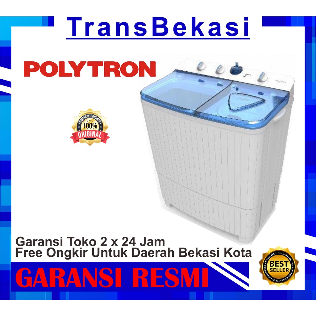 MESIN CUCI POLYTRON PWM 751 / MESIN CUCI 2 TABUNG POLYTRON 7.5 KG