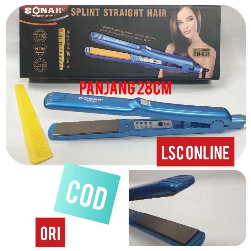 ALAT CATOK RAMBUT SONAR SN-831 CATOK LURUS REBONDING  CATOK 2IN1 CURLY KERITING MURAH