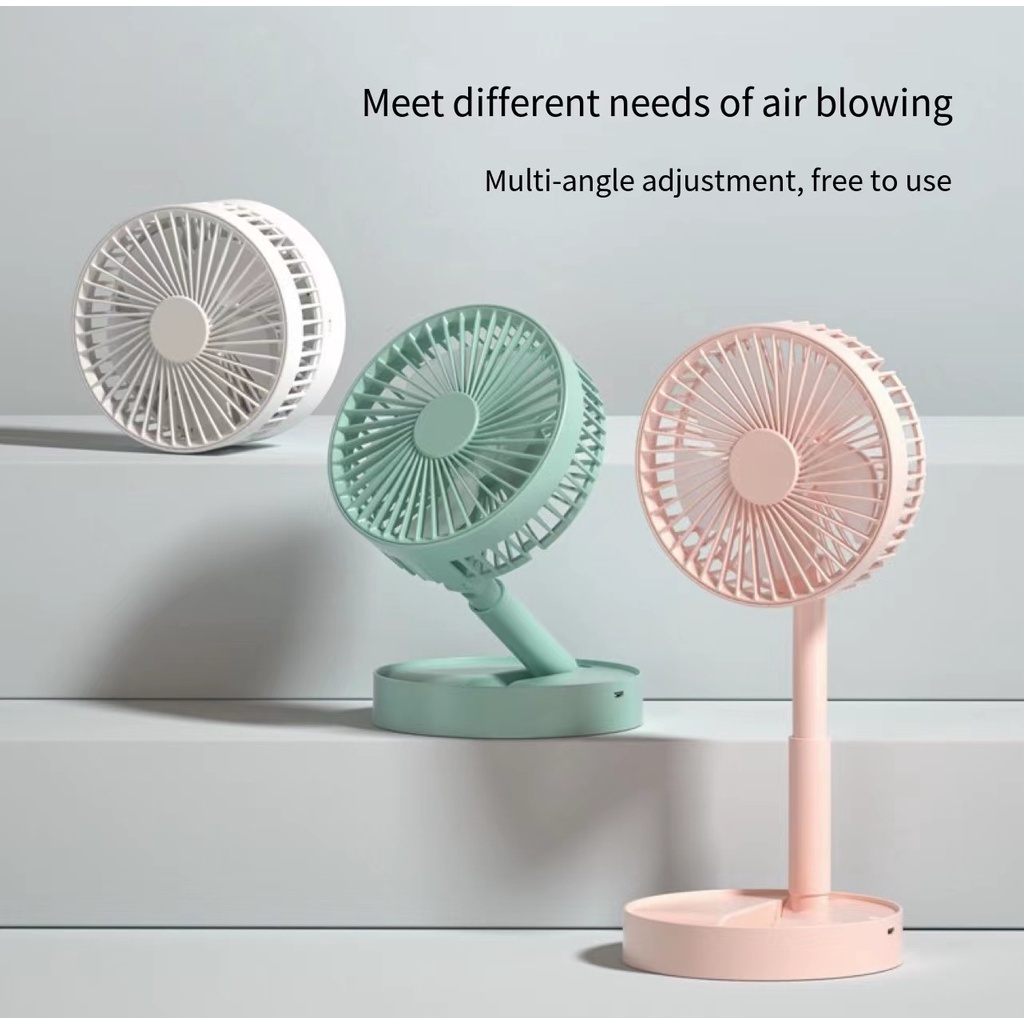 KIPAS ANGIN K12 FOLDING FAN KIPAS MINI FAN PORTABLE ISI ULANG CHARGER STAND