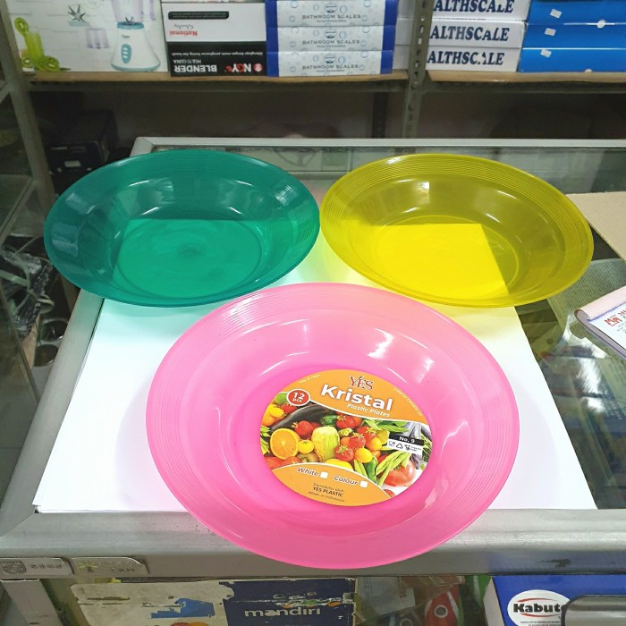 Piring Plastik Yes Kristal 9&quot; Warna