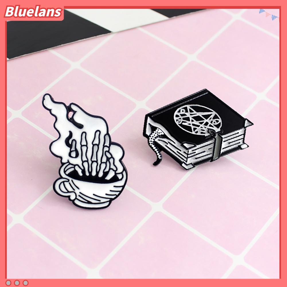 Bluelans Pin Bros Lencana Bentuk Buku Kopi Untuk Unisex