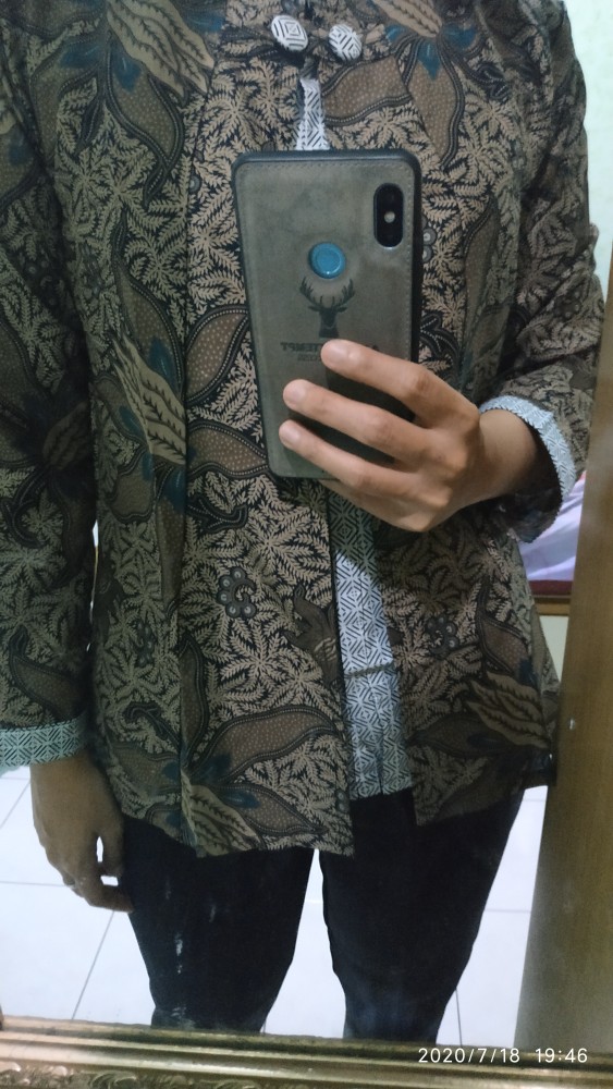 Atasan Batik Dolby Dolbi Dobby Doby Tenun Sutra Tulis Halus Katun Atbm Baron ,sarombit Atasan