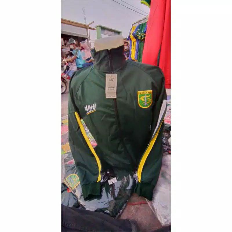 Jaket tractop persebaya wani green force  hijau murah