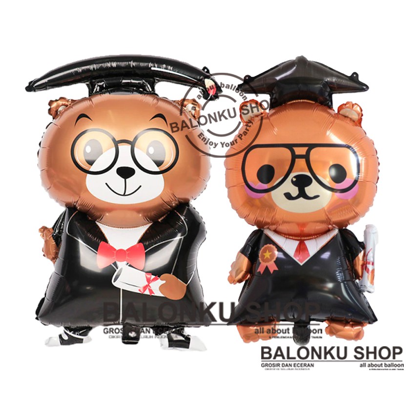 Jual Balon Foil Bear Wisuda Jumbo Balon Wisuda Balon Graduation