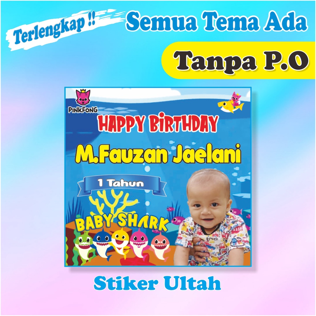 STICKER ULTAH ANAK/ STICKER BENTO/ STIKER KOTAK MAKAN