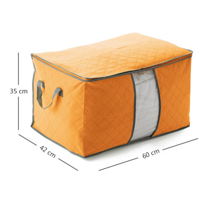 Storage Box / Bag BESAR JUMBO Bamboo Organizer Selimut Baju Tempat SPrei Multifungsi - BUM