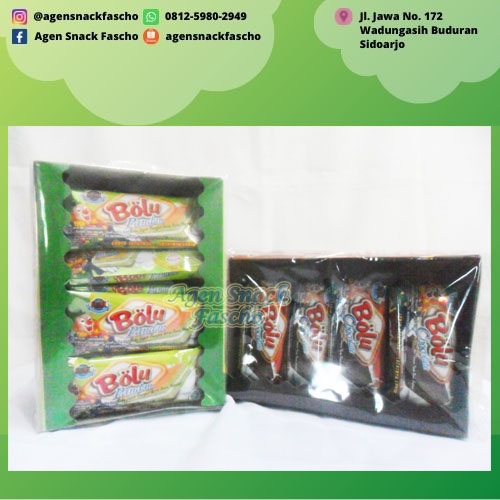 

Bolu Pandan / Cokelat 12 gram (1 pack isi 24 pcs)