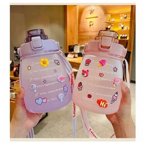 BOTOL GEMOY VIRAL GRADASI WARNA PASTEL MOTIVASI ANAK / BOTOL GEMESS BOTOL VIRAL