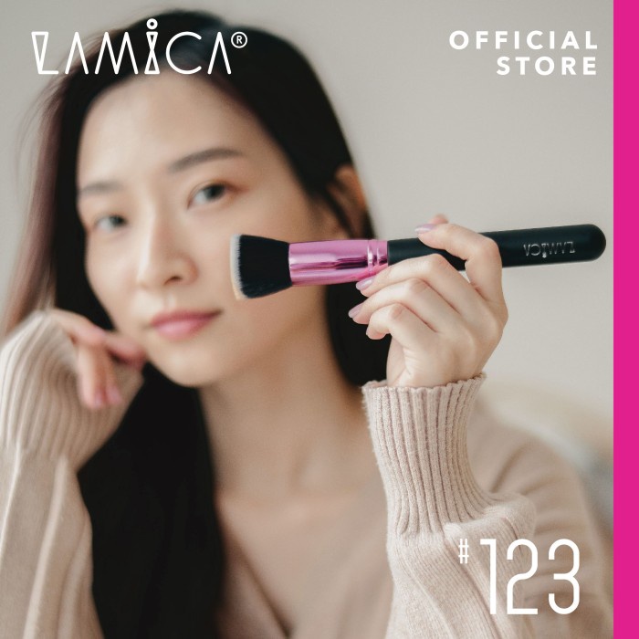 Brush-Make-Up- Lamica Flat Top Buffer Brush -Make-Up-Brush.