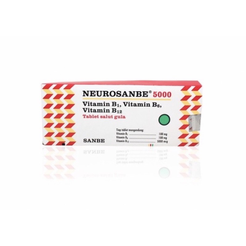 Neurosanbe 5000 strip 10 tablet ( vitamin badan pegal2 &amp; lelah )