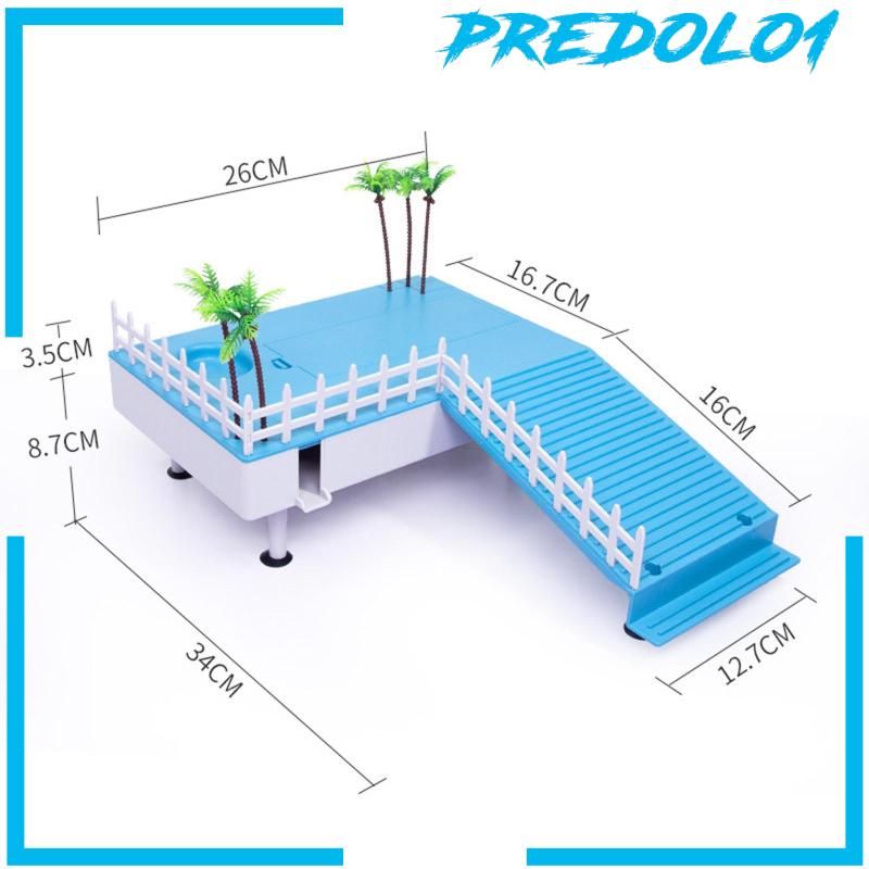 (Predolo1) Platform Tempat Berjemur Reptil / Kura-Kura / Katak Bentuk Persegi Panjang