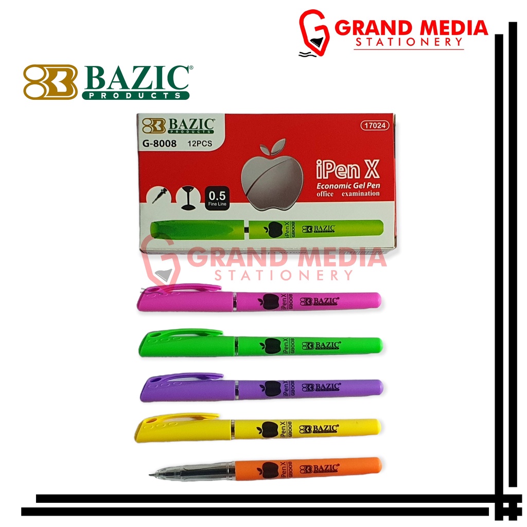 

[GRAND MEDIA] BALLPOINT / PENA / PULPEN GEL 0.5mm IPEN HITAM / 1PACK (12PCS)