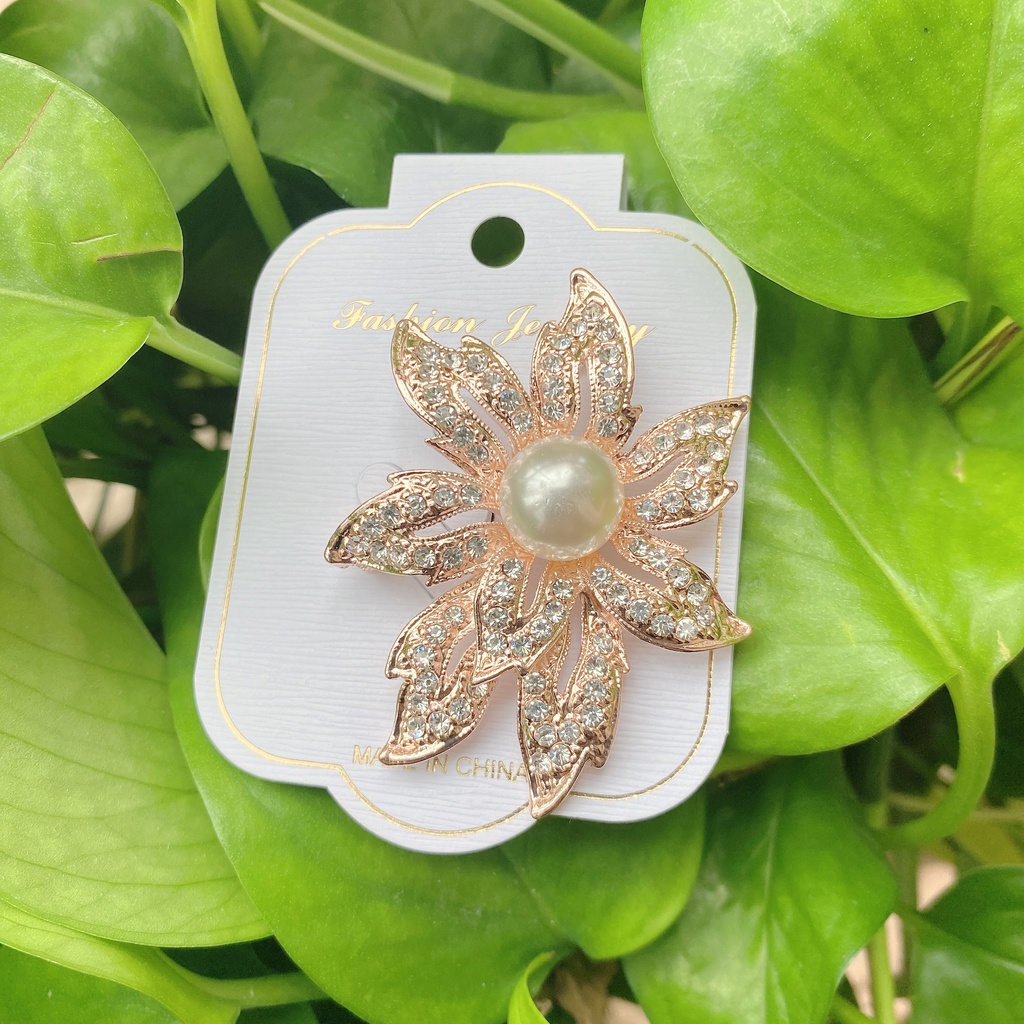 Baru Kreatif Mutiara Pin Bros Berlian Imitasi Bros Elegan Cukup Gaya Bros Mutiara Bros-31#