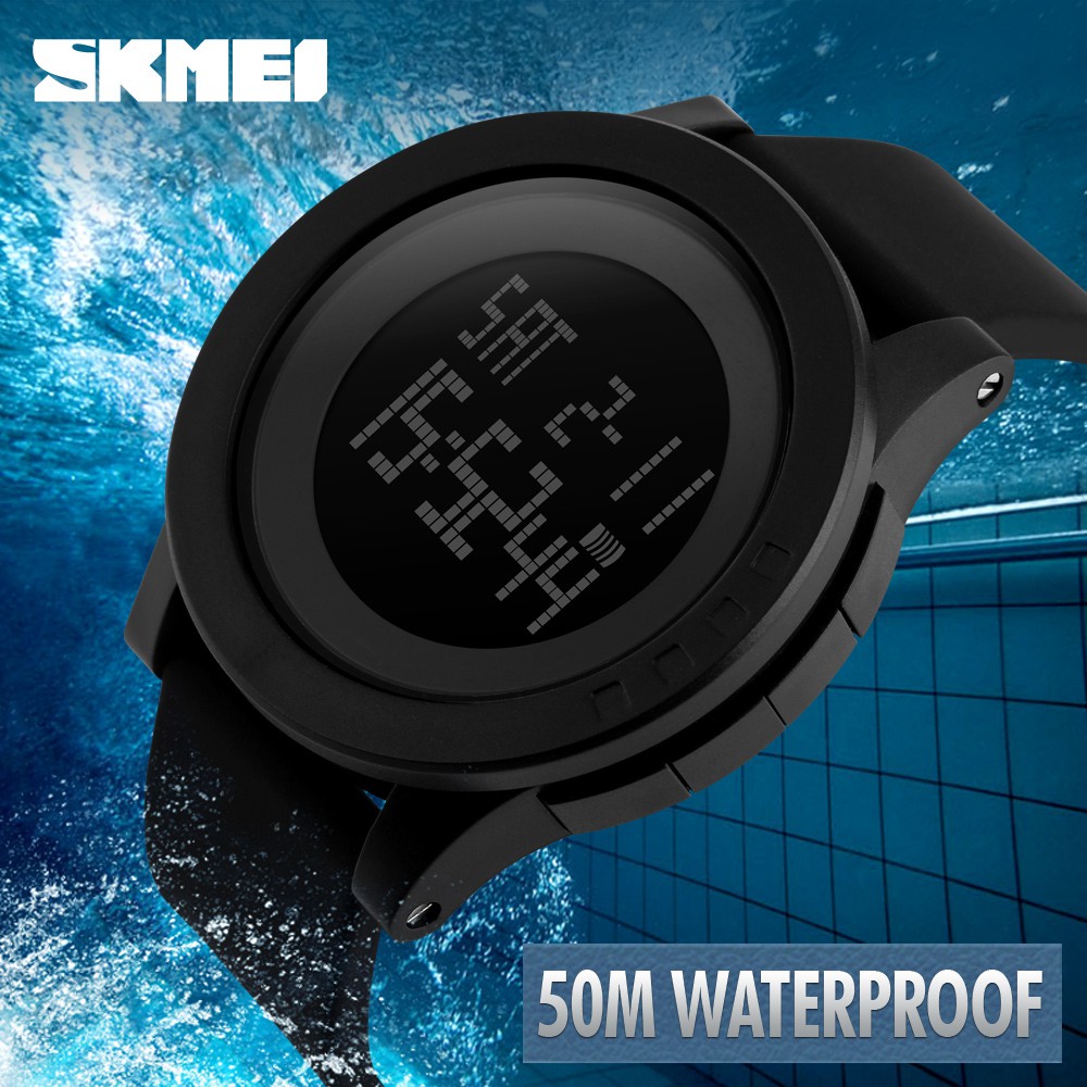 Jam Tangan Pria Digital SKMEI 1142 Black Water Resistant 50M