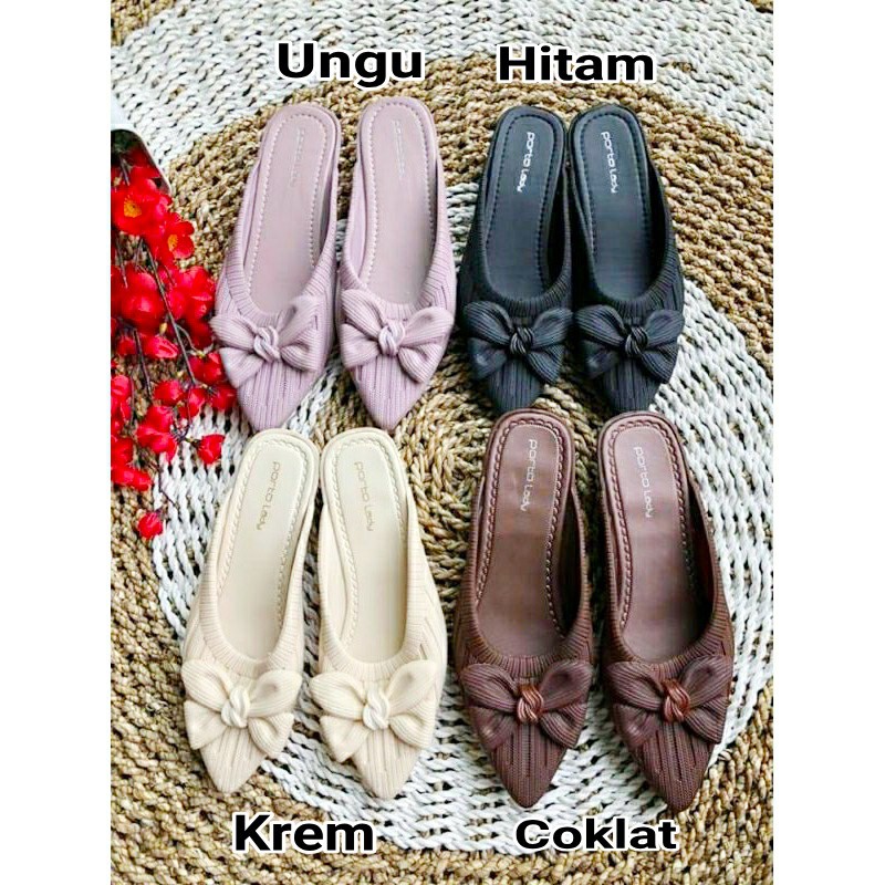 (COD) Sepatu Sandal Selop Pita Santai Jelly Wanita Porto DTA-1