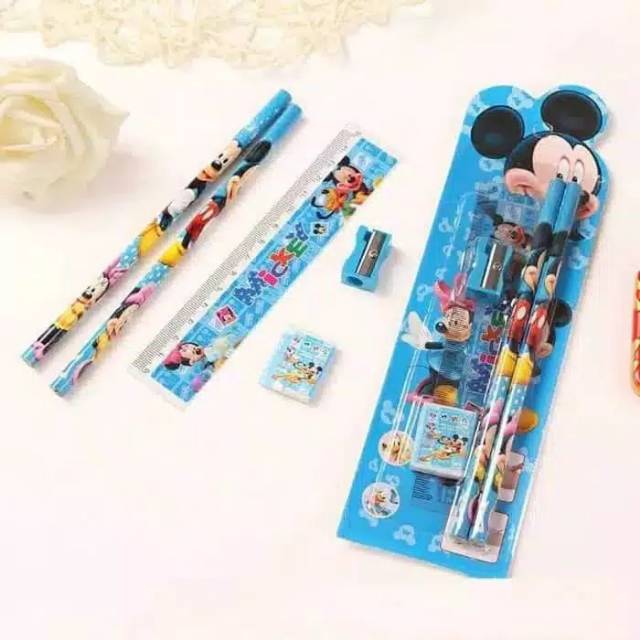 PENSIL SET 5 IN 1/SET ALAT TULIS 5 IN 1/ALAT TULIS KARTUN/ALAT TULIS KADO/ALAT TULIS HADIAH/ALAT TULIS KARAKTER